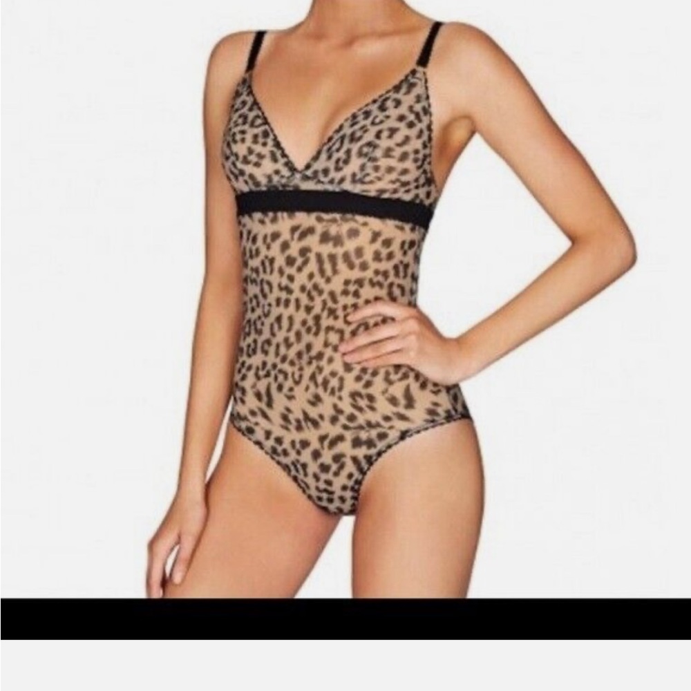Stella McCarthy Florence Fluttering Leopard Print Bodysuit